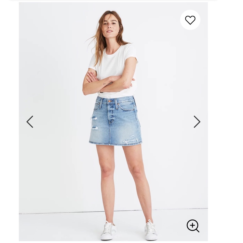 Madewell Rigid Denim Mini Skirt in Glencrest Wash